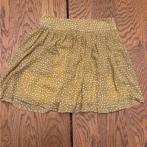 Yellow lined and flow Skater Mini Skirt‎